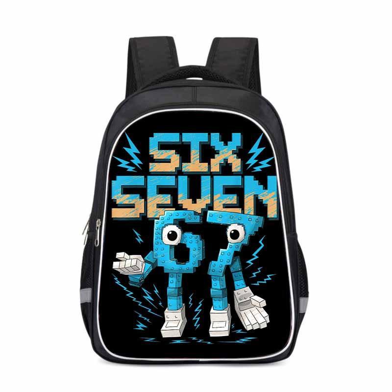 Kids Cartoon Print Backpack School - Lightweight Ergonomic Design With Reflective Stripes Oxford Fabric Grades 3-4