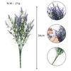 Provence Lavender Plastic Artificial Flowers Uv Resistant False Plants Wedding Home Outdoor Garden Decoration Table Decoration