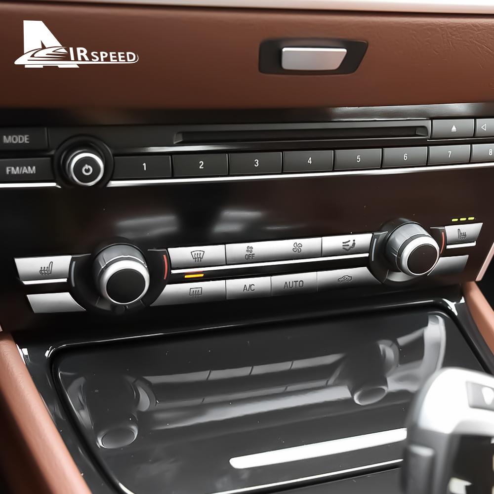 ABS для BMW 5 6 7 серии F07 F10 F11 F12 F13 F06 F01 F02 автомобильный кондиционер CD кнопка декоративная крышка аксессуары наклейка