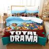 Новый Комплект Постельного Белья Total Drama Односпальный Полуторный Полный Евро Кинг Сайз Комплект Постельного Белья для Взрослых Детей Спальня Пододеяльники Комплекты Аниме Комплект Постельного Белья