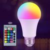 220V E27 LED Smart Bulb RGB Color Changing LED Bulb 16 Colors 8M Remote Control Smart Bulb Home Lighting Party Decor Bulb