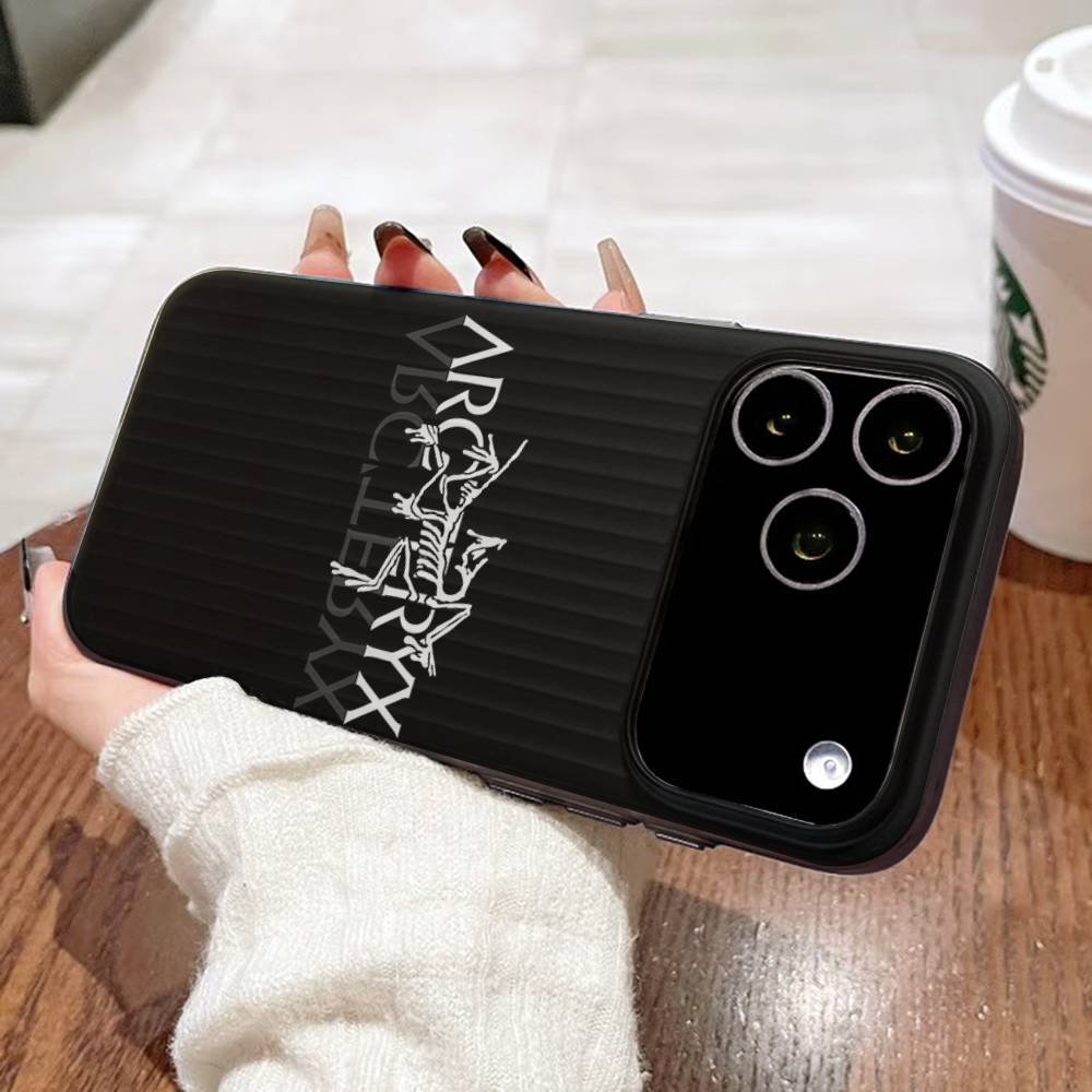 Classic Outdoor Brand A-Arc T-Teryx For IPhone 16 15 14 13 12 11 17 Pro Max Plus Wave Corrugated Phone Case Anti Drop Cover