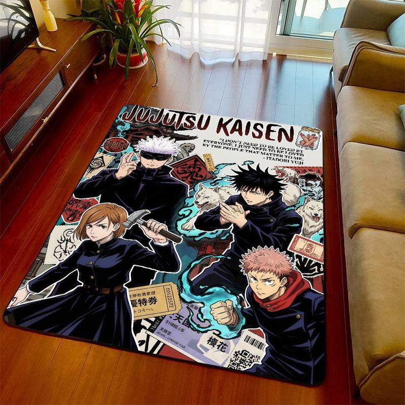 Ковер Коврик Jujutsu Kaisen Мягкий Напольный Коврик Нескользящий Ковер для Спальни Гостиной Домашний Декор -QJY