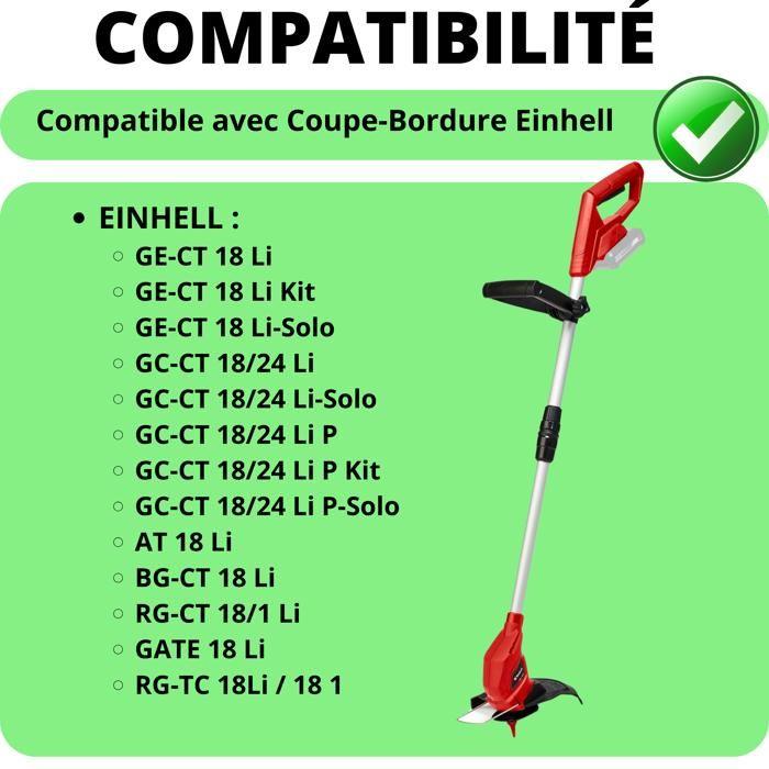 Lame de rechange compatible pour Einhell GE-CT 18 Li GE-CT 18/24 Li - Lame en plastique pour Coupe Bordure [Lot 100] Phonillico®