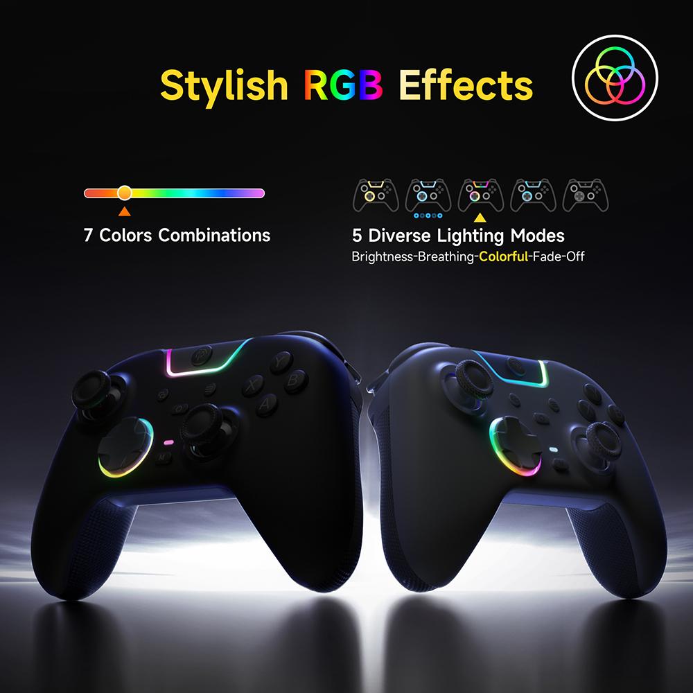 Беспроводной Геймпад Игровой Контроллер Совместимый с ПК/Switch/Телефоном/Steam/ТВ, Двойные Вибромоторы, Зарядная Станция