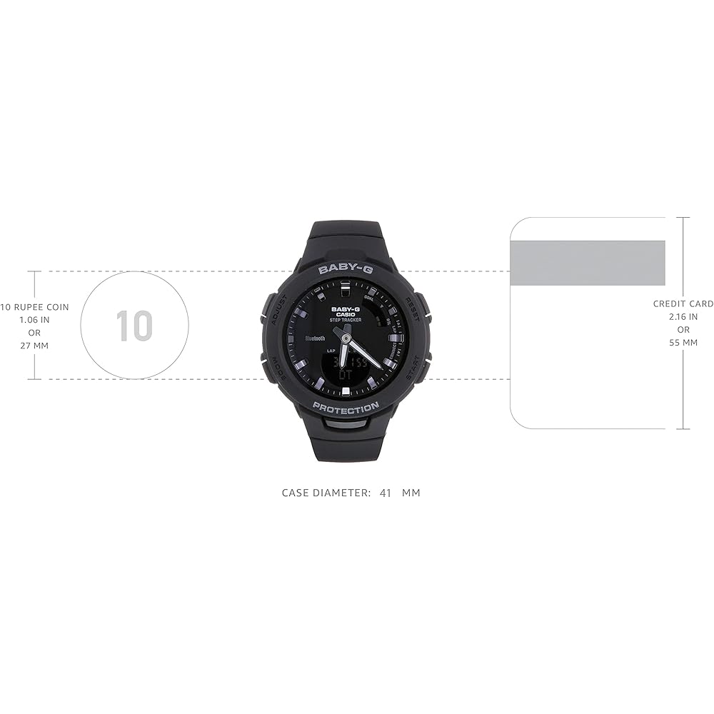 Casio Baby-G BSA-B100-1A Black Analog-Digital Casual Quartz Watch for Women