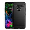 Carbon Fiber Silicone Case for LG G8S Thinq Holder Stand Shockproof Cover for Lg G8s Thinq LG G8s Brushed Matte Case