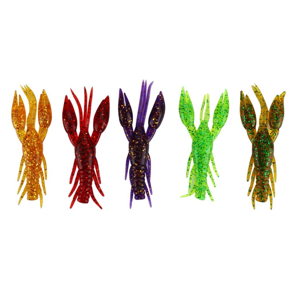 30PCS PVC Crawfish Fishing Baits Soft Fishing Lures Durable Crawfish Fishing Lures Bass Fishing