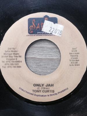 7-дюймовая пластинка TONY CURTIS Only Jah NONE 2001 Ямайка Регги Ска Даб Б/у