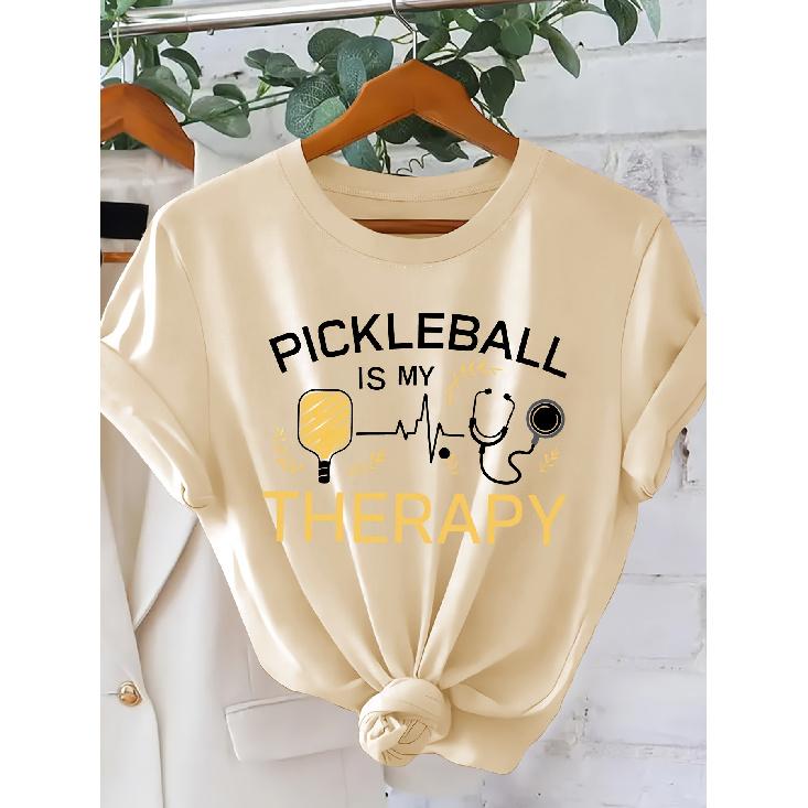 Pileball is my Relax Medical Element Healing Style Printed Fashion Retro Style Women's Short Sleeve Spring and summer casual, versatile, elegant