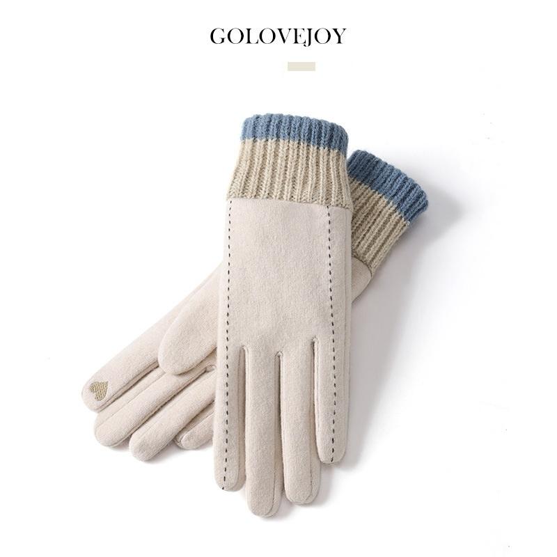 Зимние кашемировые перчатки для женщин, ветрозащитные плюшевые и теплые вязаные перчатки на запястье с сенсорным экраном