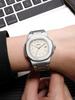 Luxury Simple With Diamonds Calendar Men's Quartz Watches High Quality Stainless Steel Silver Folding Clasp Men's Watch