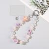 Colorful Crystal Flower Star Phone Chain Exquisite Trend Beaded Keychain Sweet Versatile Bag Pendant Daily Accessories Gift 2025