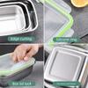 Leak-proof Fresh-keeping Box Stainless Steel Refrigerator Freezer Storage Box  Kitchen Accessories
