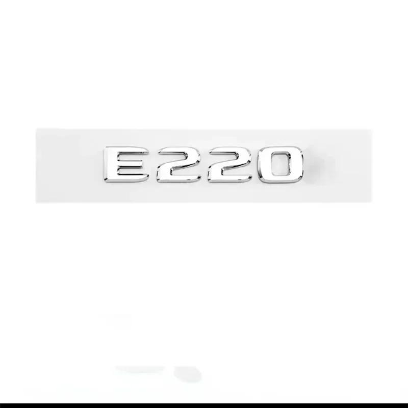 Letters E200 E260 E300 E400 E220d E350e E300de 4Matic ABS Emblem For Mercedes Benz W213 W222 W221 W177 Car Trunk Logo Sticker KM5