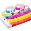 100 Pcs Star Disposable Wristbands Synthetic Paper Fluorescent Wristband Waterproof Sweat-Proof Wristbands for Amusement Park Concerts Events