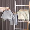 0-5-Year-old Boys' Set Spring And Autumn Children's Sports Handsome Long Sleeved Stand Up Collar Clothes Children's Two-piece Set