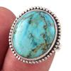 Natural Tibetan Turquoise Gemstone Handmade 925 Sterling Silver Ring Size 7 I5J05