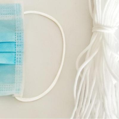 Маски для лица Эластичная лента Веревка Круглый шнурок Петля для уха Шнур для наушников DIY Швейные крафтовые аксессуары 3мм 20м зажим для носа 40шт