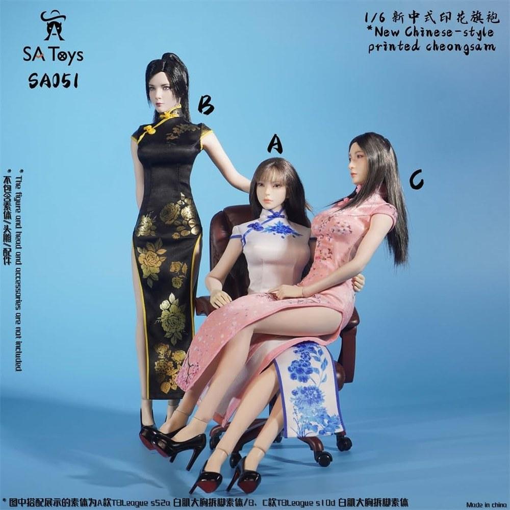 TOYBARJAPAN Аксессуары для фигурок 1/6 S52A Тело Китайское платье Высокие каблуки Кожаная обувь Набор Красивая женщина Мода Сексуальная женщина Тело и голова Не
