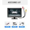 KTYDKP 5 Inch Car AHD Monitor Screen with 2 Way Video Input 5" TFT Display for Rear View Camera Vehicle Parking Reverse Backup