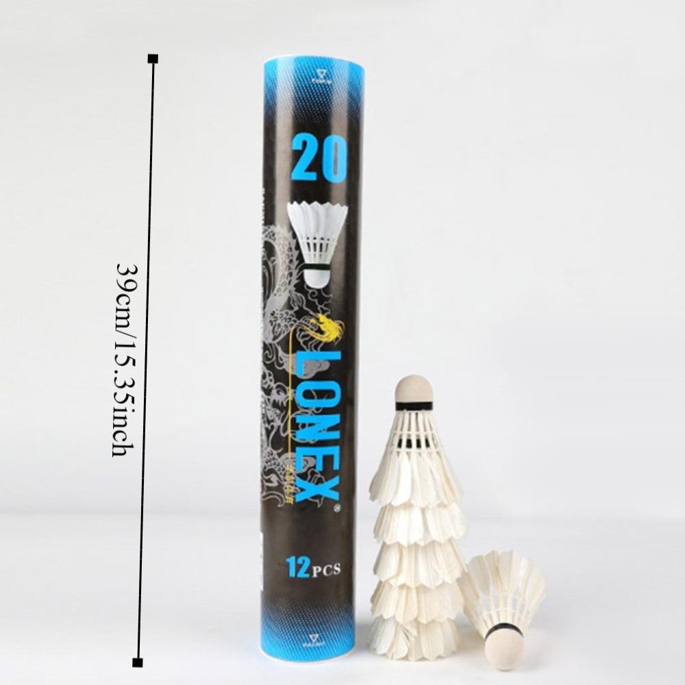 12 шт./лот тренировочный мяч для бадминтона, волан с утиным пером, тренировочный мяч для начинающих