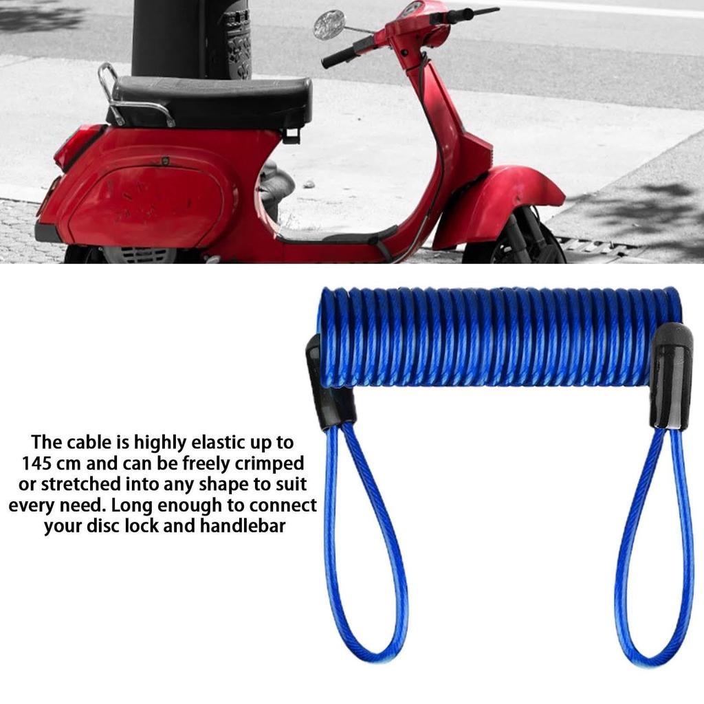 Lock Reminder Cable Motorcycle Reminder Anti-theft Disc Lock Cable for Bike Reminder Disc Lock