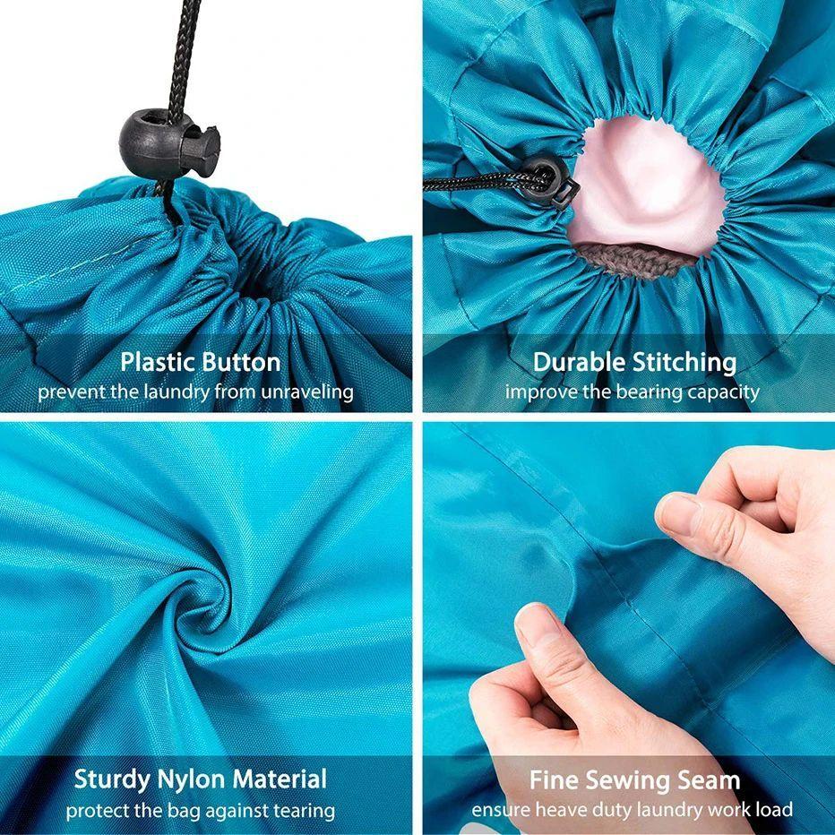 Нейлоновая сумка для белья в форме улыбки, дорожная сумка для хранения, которую можно стирать в машине, органайзер для грязной одежды, сумка на шнурке для стирки