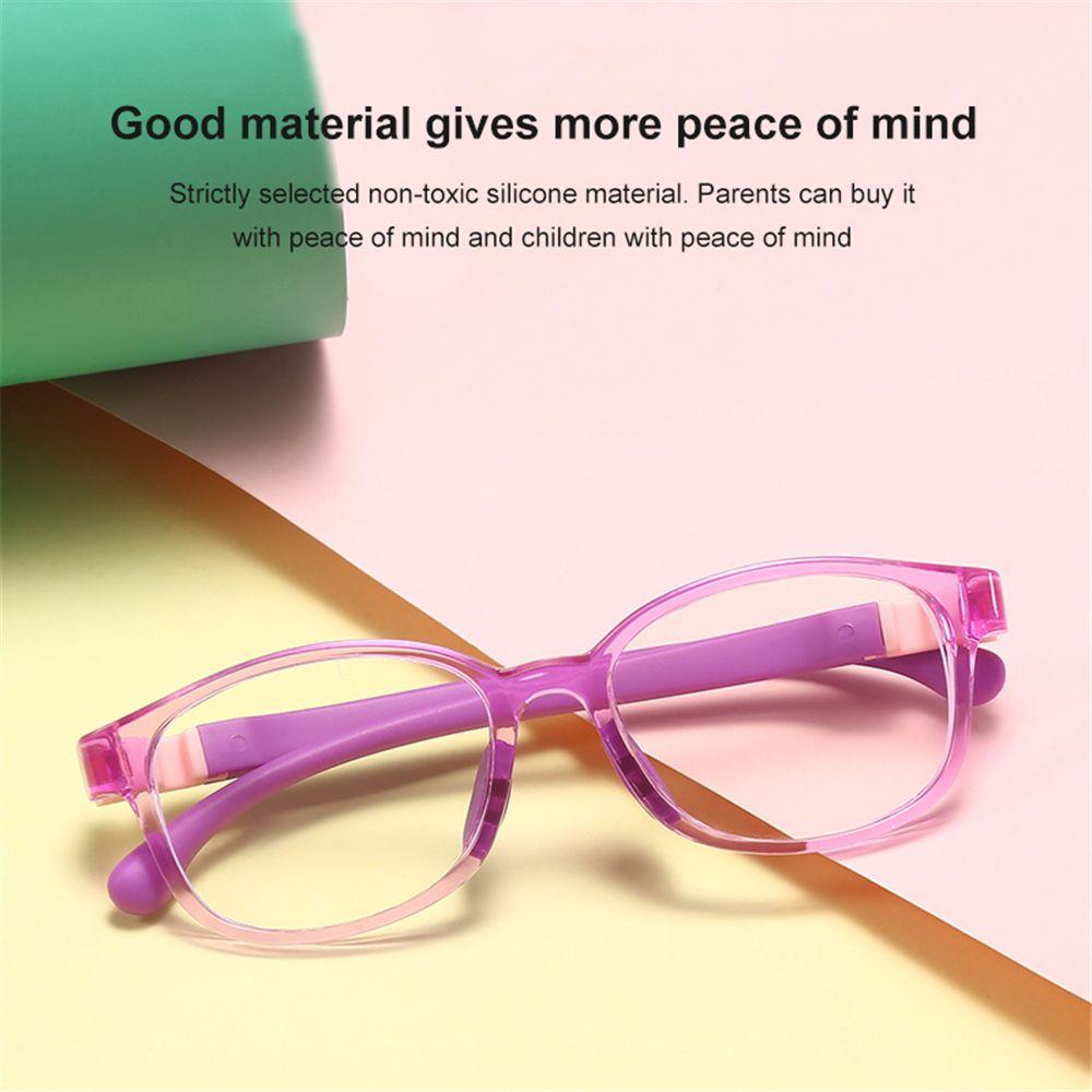 Blocking Reflective Soft Frame Goggle Silicone TR Eyewear Anti-blue Light Glasses Kids Eyeglasses