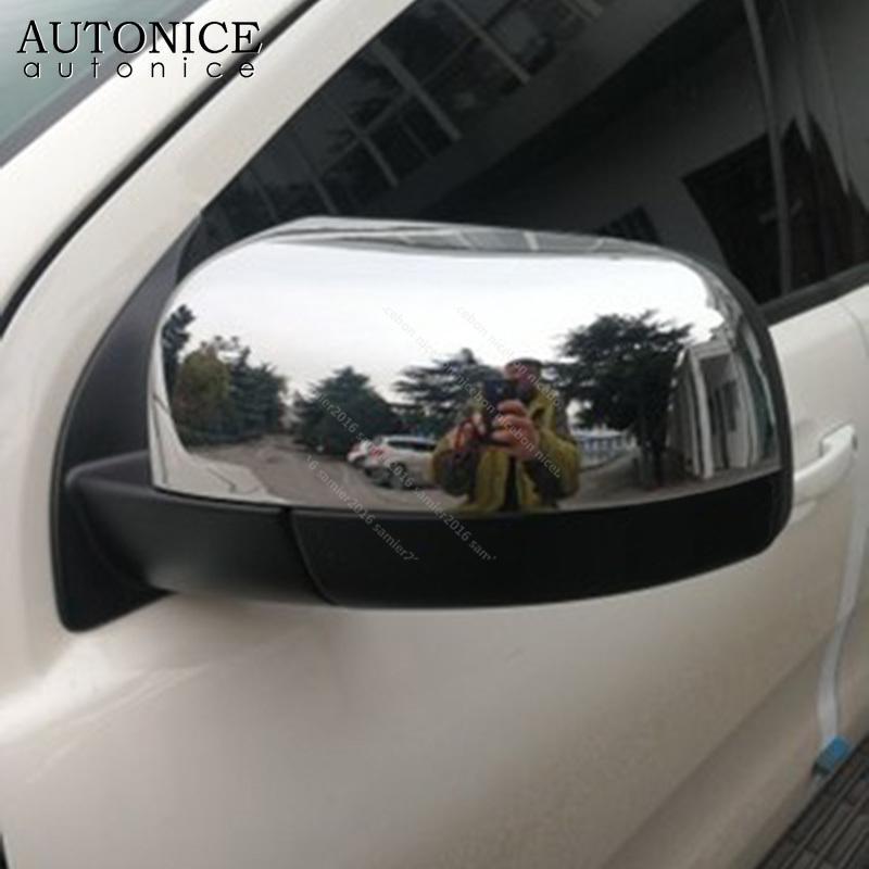 2pc Chrome Rear View Side Mirror Cover Trim for Ford Ranger Everest Endeavour 2015 2016 2017 2018