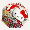 1pc Hello Kitty Making Desserts Pattern Automatic 3-Fold Umbrella, 8 Steel Frames, High-Value Folding Umbrella, Suitable for Office, Travel and Outdoo