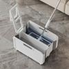 Foldable Cleaning Mop Bucket With Wheels Flat Mop Cleaning Bucket Utility Portable No Hand Washing Barrel Mop Bucket Washing Tub