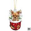 Creative Christmas Tree Pendants Car Interior Decorations Dog Cute Christmas Pendants A Bag New Car Decorations Year In Han H9E6
