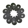 10Pcs Golf Club Headcover Sets, Golf Driver Iron Putter Cloth Cover with Number, Golf Club Protection Covers, Golf Club Accessories