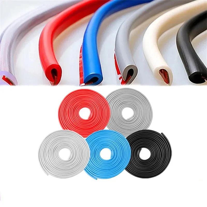 Car Door Edge Rubber Scratch Protector Strips Car Styling Mouldings Protection Side Doors Moldings Adhesive Scratch Tools New Interior Mirrors 6