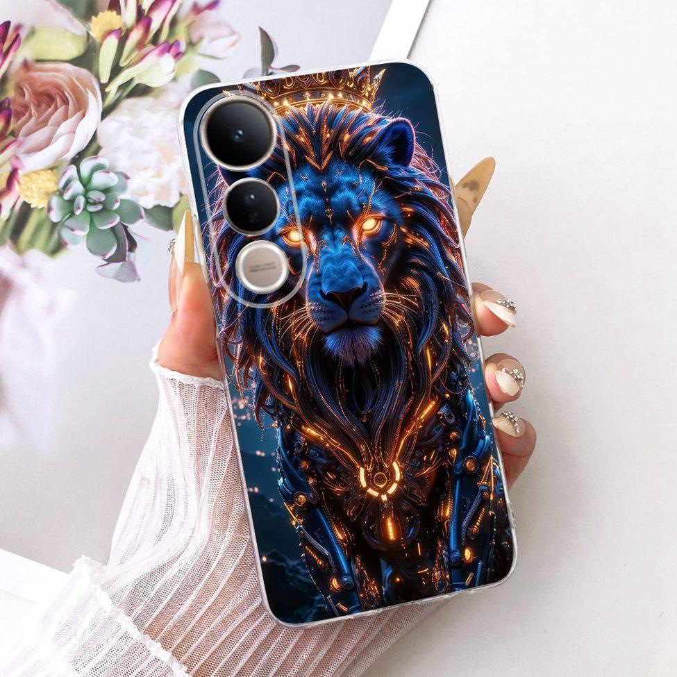 Clear Casing For Vivo V2440 Cover For Vivo V50 Lite 5G Case Cute Cat Fashion Butterfly 2D Painted Soft TPU