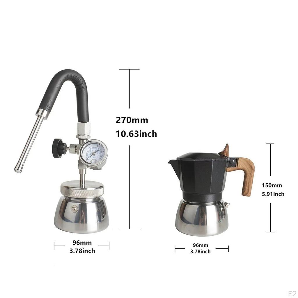 Итальянская кофеварка эспрессо с парогенератором, Идеально подходит для кемпинга и путешествий.