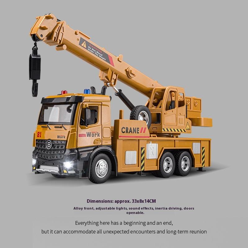 Alloy Truck Toys Children's Semi-Trailer Transporter Construction Vehicle Flat Trailer Model Car