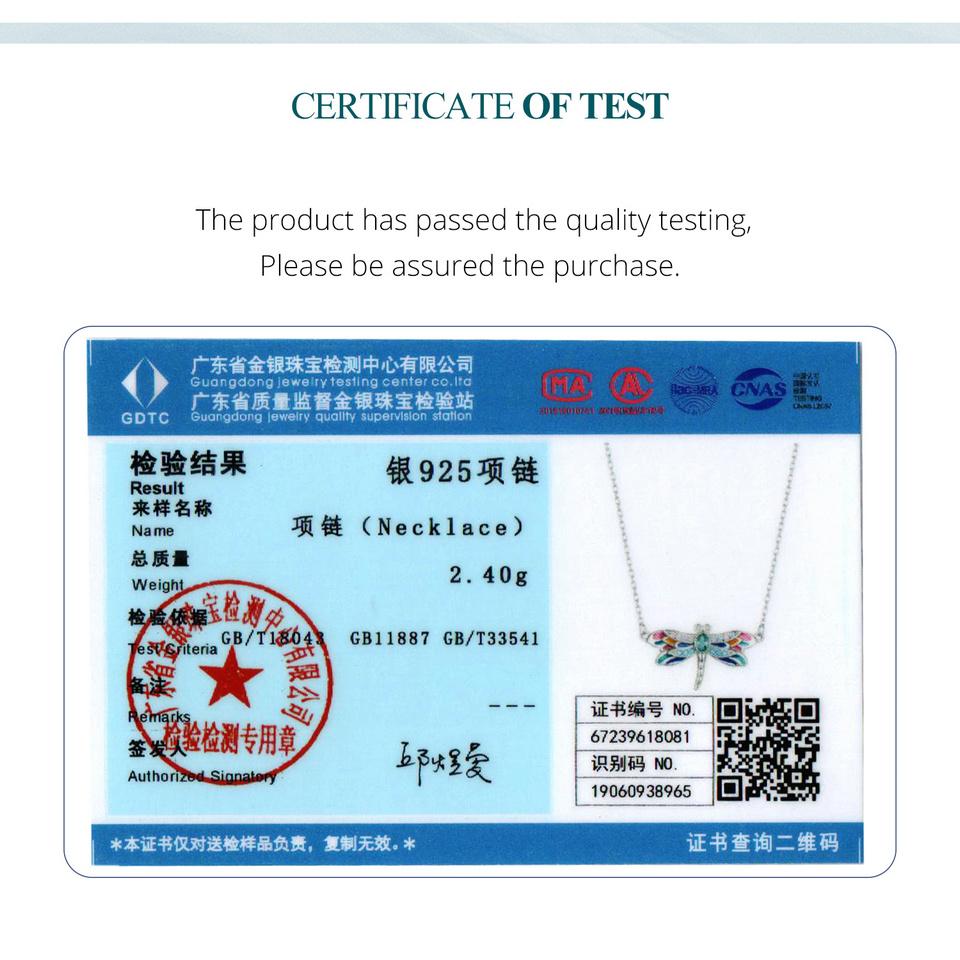 BAMOER, стерлинговое серебро 925 пробы, красочная эмалированная подвеска в виде стрекозы, ожерелье, изящная цепочка на шею с насекомыми для женщин, подарок на День святого Валентина