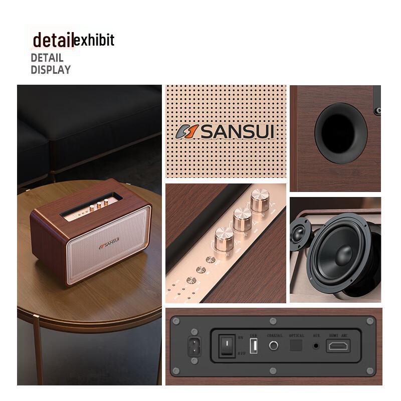 Беспроводная Bluetooth-колонка SANSUI A5 с сабвуфером, штекер CN (адаптер в комплекте)