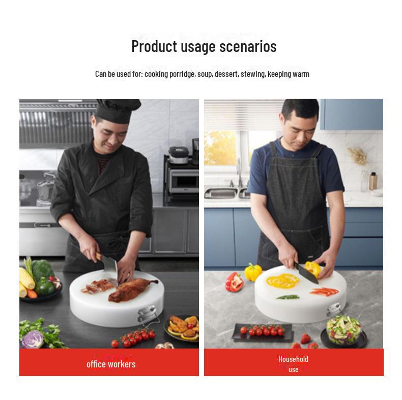 Многофункциональная электрическая кастрюля для каши и супа - керамическая мини с таймером и функцией записи на прием