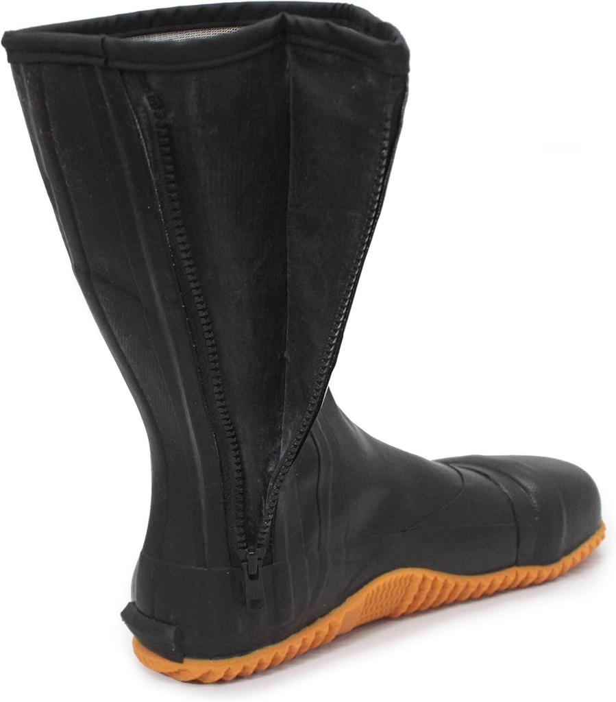 Водонепроницаемые резиновые таби Rikioh с защитой пальцев из железной резины, боковое усиление промежности, в комплекте молния, сердечник, Jikatabi, черный,