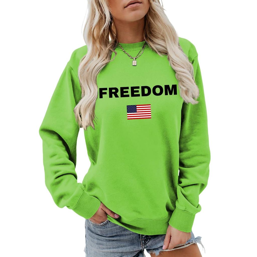 Women's Fashionable Casual Round Neck Loose Long Sleeved Printed Sweatshirt