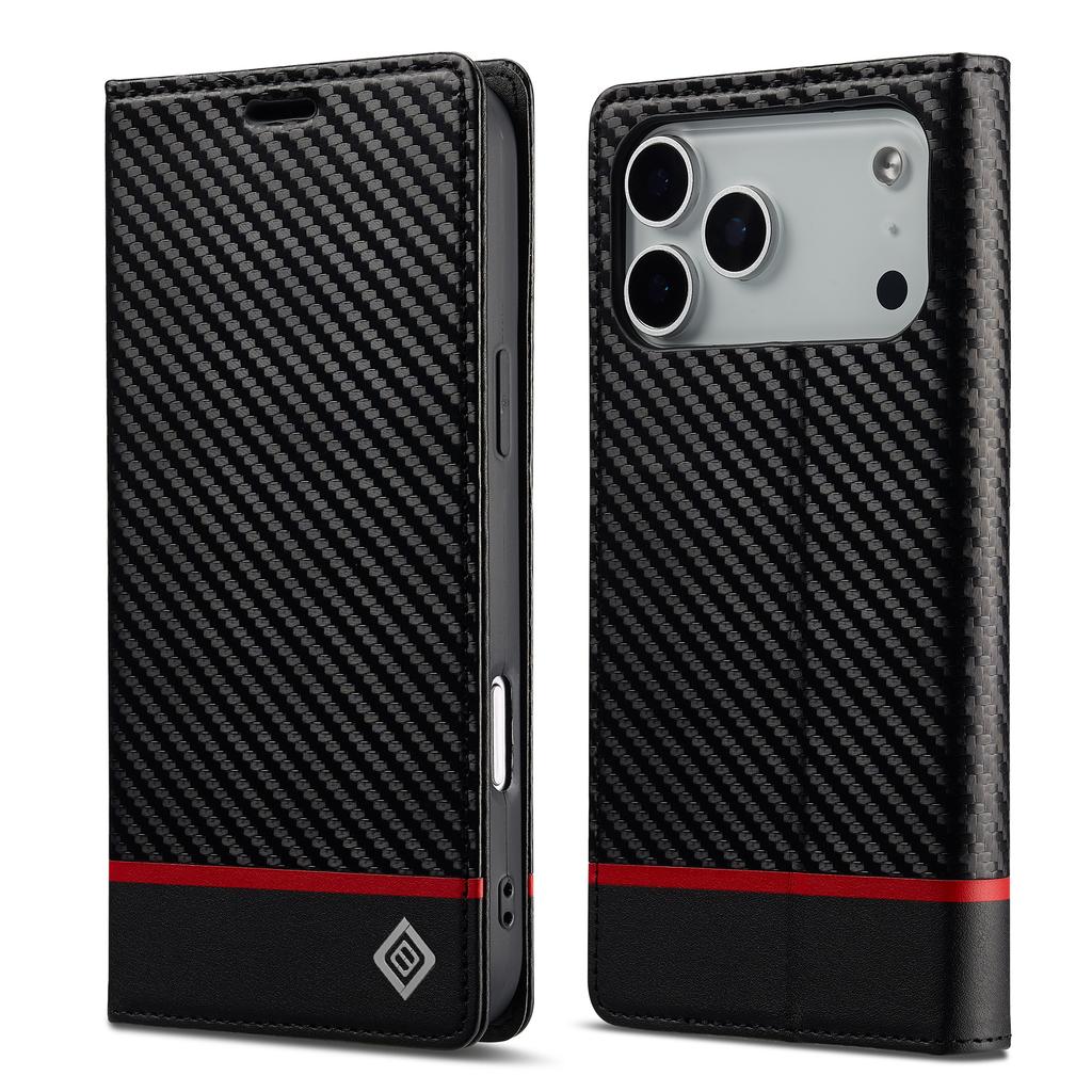 Case for IPhone 16 Pro Max 17 Air 16E 15 Plus 14 Pro 13 12 Mini 11 Xs XR X 7 8 SE 3 Carbon Fiber Pu Leather Card Holder Wallet