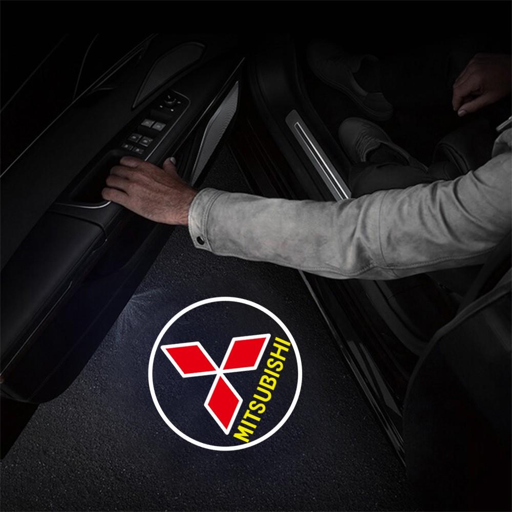 cwznhv1 Car LED Door Projector Lamp Laser HD Welcome Courtesy Lights Decoration For Mitsubishi Lancer 10 Xpander Pajero 4 Montero Triton