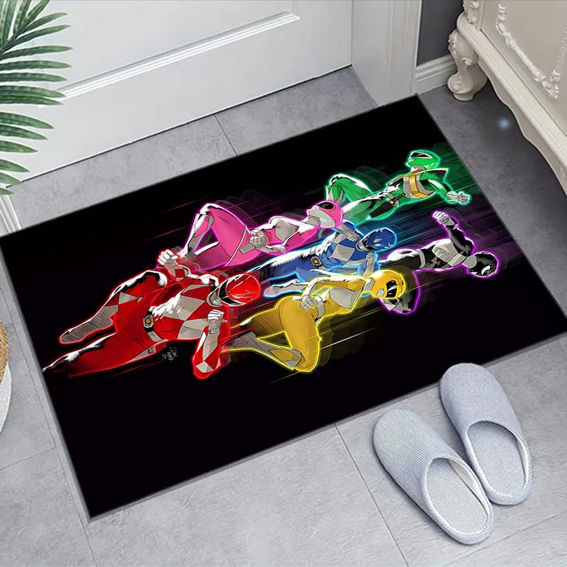 1pc Mighty Morphin Power Rangers3 Design Area Rug - Non-Slip, Soft & Cozy Floor Mat for Living Room, Bedroom, Office - Indoor/Outdoor Decorative Carpe