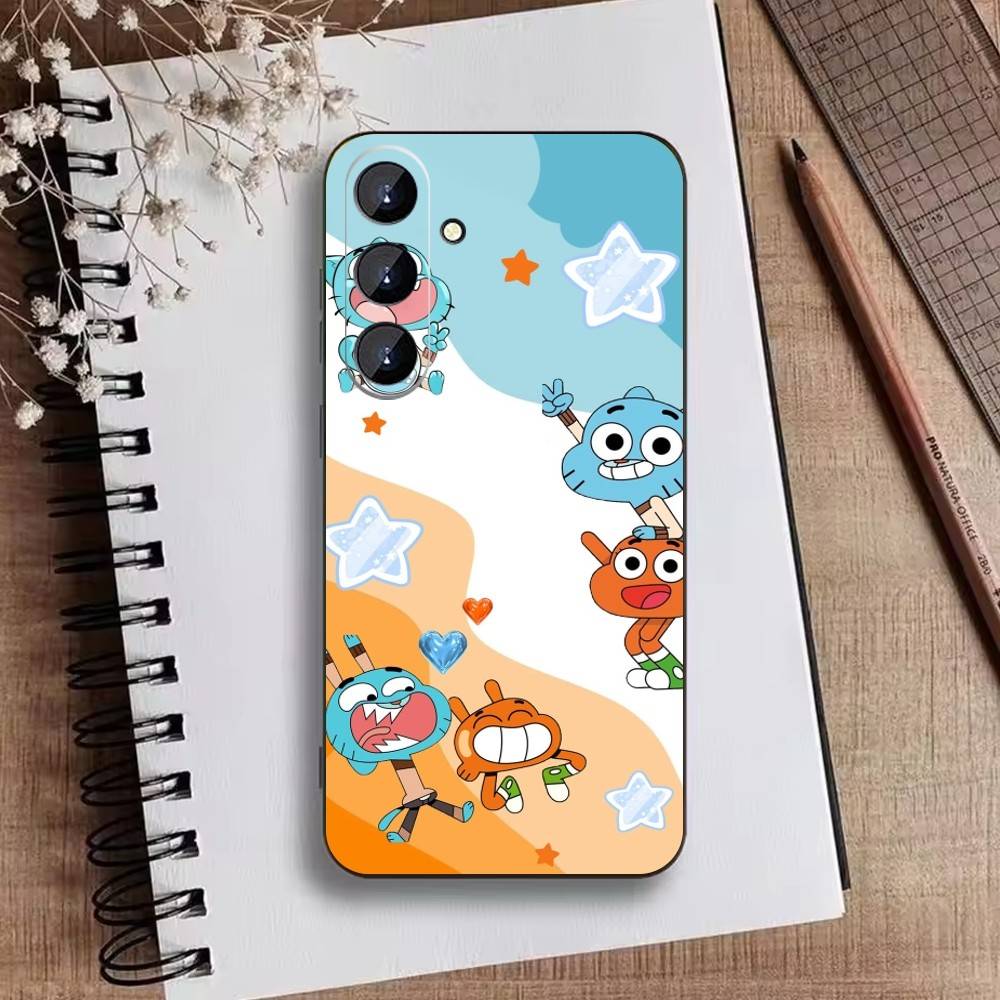 J-Gumball and Darwin Phone Case For Samsung Galaxy A73,21,22,32,71,53,52,51,80,5G Soft Black Cover