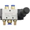 4H210-08 1/4" 2 Position 5 Port Air Manual Valve Pneumatic Control Valve 5/2 Way Hand Lever Operated Control Valve(Only 4H210-08)