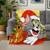 Tom & Jerry Christmas Phone WallpaperBlanket Flannel Throw Blanket for Sofa, Bed, Travel, Camping, Office