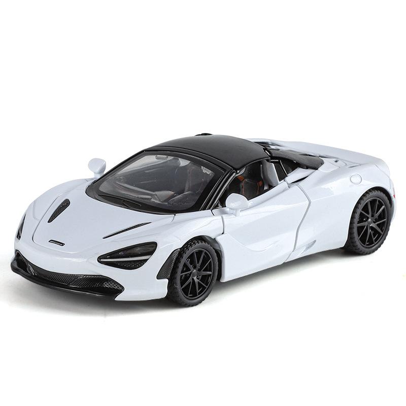 Boxed 1/32 Alloy Die-cast McLaren 720S Car Model, Children's Toy Car with Sound and Light, Desktop Decoration Ornaments for Boys Gifts